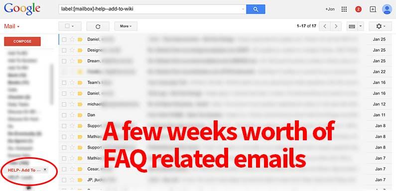 FAQ Sales Strategy Build list of FAQ questions for ecommerce store using customer emails