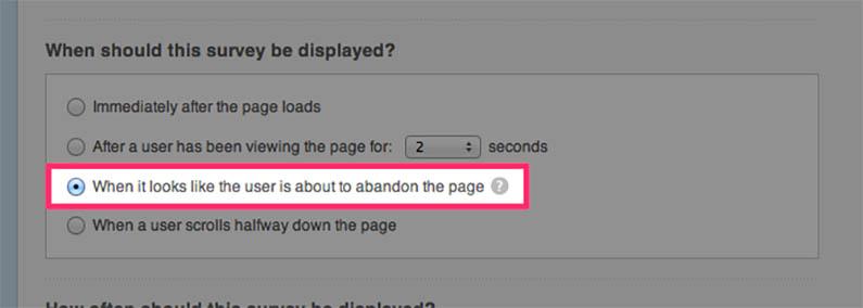 FAQ Sales Strategy Exit survey settings with Qualaroo for Ecommerce Store